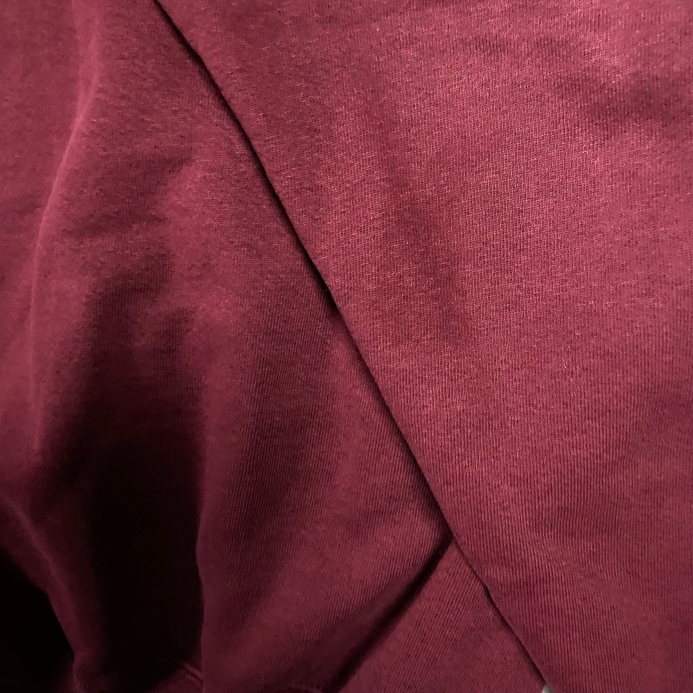 Vintage Lands End Sweatshirt Mens XL Maroon Fleece Pullover Crewneck Made USA - Picture 8 of 9